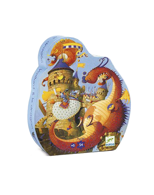 Vaillant e o dragão - PUZZLE SILHUETA 54 PEÇAS