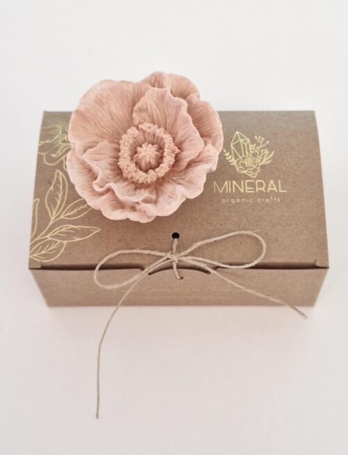 Papoila aberta rosa velho - Cerâmica Perfumada da Mineral Organic Crafts