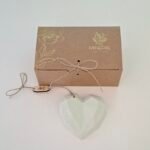 Coração geométrico verde - Cerâmica Perfumada da Mineral Organic Crafts