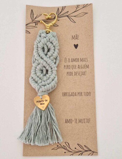 Porta chaves verde -  Adoro-te Mãe