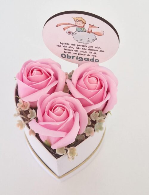 Caixa Coração Rosas