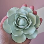 Camélia XL verde - Mineral Organic Crafts