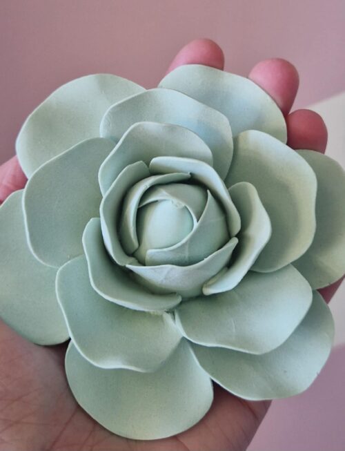 Camélia XL verde - Mineral Organic Crafts