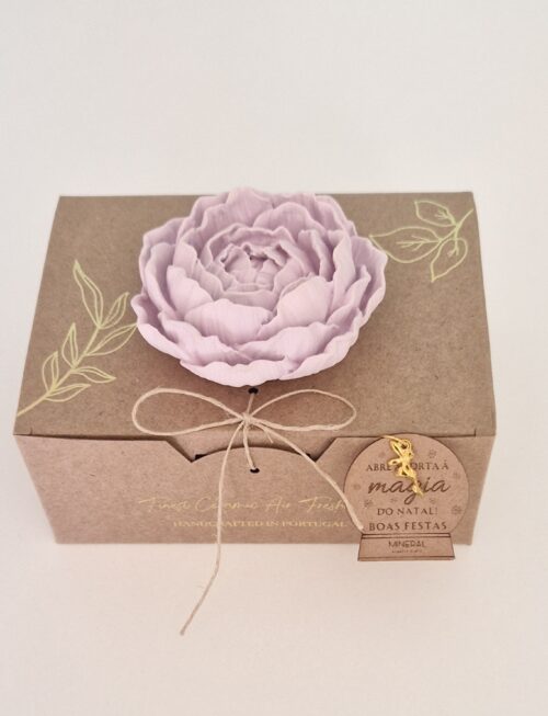 Botão de Begónia lilás - Cerâmica Perfumada da Mineral Organic Crafts