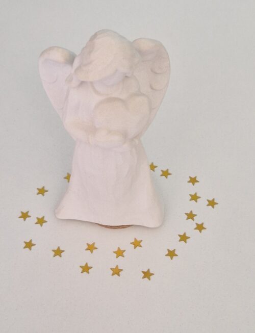 Anjo 3D coração coral - Cerâmica Perfumada da Mineral Organic Crafts