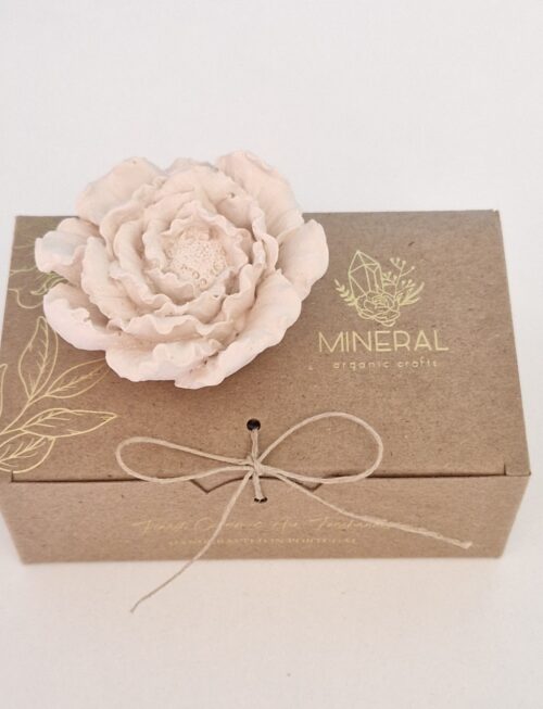 Peónia média bege - Cerâmica Perfumada da Mineral Organic Crafts