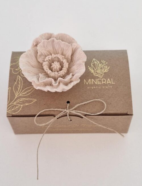 Papoila aberta bege - Cerâmica Perfumada da Mineral Organic Crafts