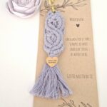 Porta chaves macramé lilás - madrinha