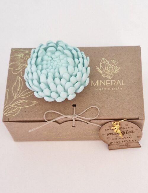 Dália menta fechada - Cerâmica Perfumada da Mineral Organic Crafts
