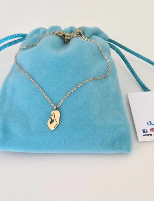 Pulseira em aço dourada N. Sr.ª de Fátima