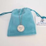 Colar aço coração strass