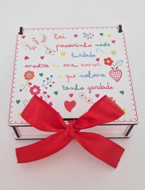 Caixa quadrada – Padrão lenço dos namorados