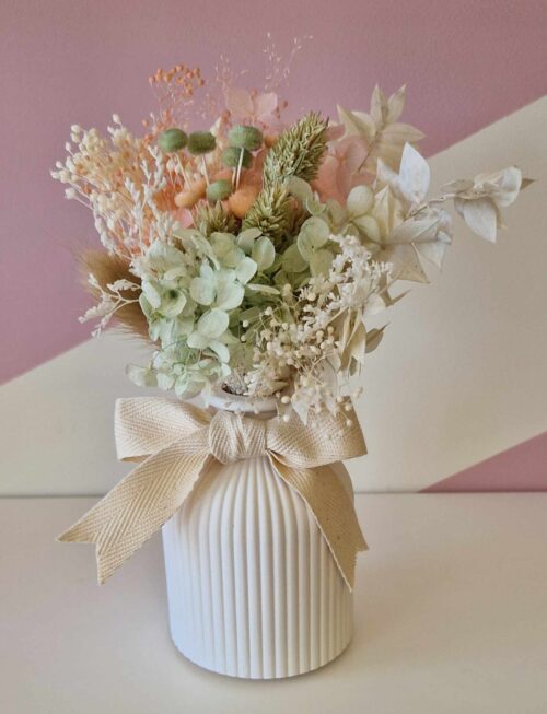 Jarrinha flores tons verde- Mineral Organic Crafts