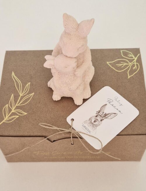 Família 2 coelhos bege - Mineral Organic Crafts