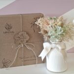 Jarrinha flores tons verde- Mineral Organic Crafts