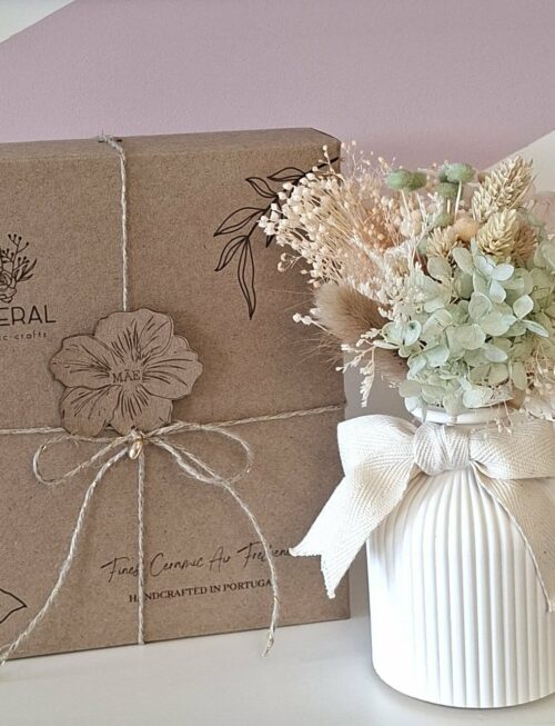 Jarrinha flores tons verde- Mineral Organic Crafts