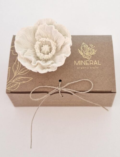 Papoila aberta limão - Cerâmica Perfumada da Mineral Organic Crafts