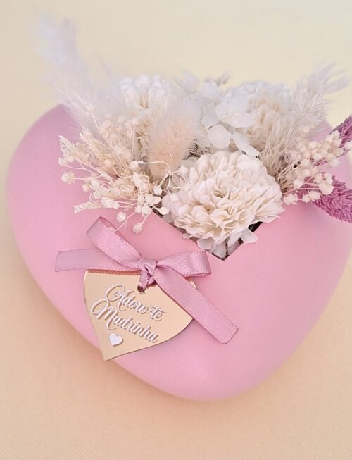 Coração com flores –  Adoro-te Madrinha