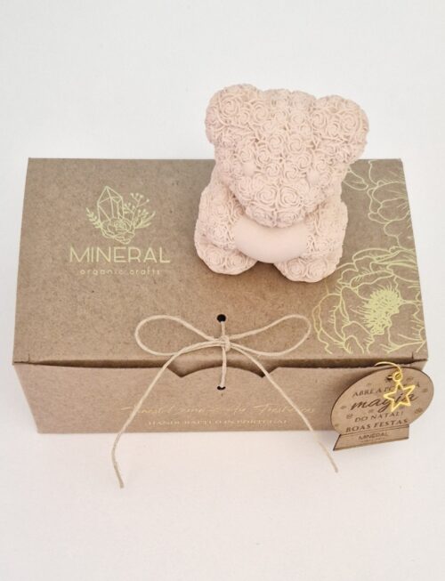 Ursinho coral - Cerâmica Perfumada da Mineral Organic Crafts