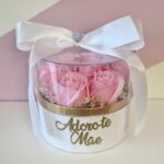 Caixa acrílica com rosas - Adoro-te Mãe