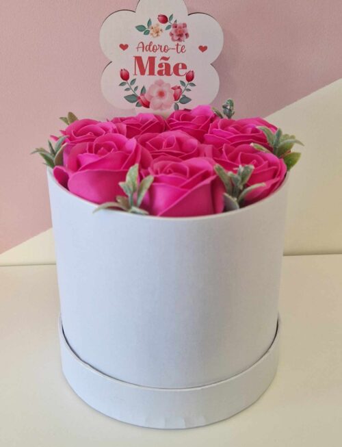 Caixa de rosas de sabão - Adoro-te Mãe