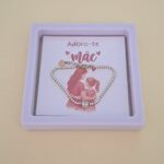 Pulseira em aço coração Mãe