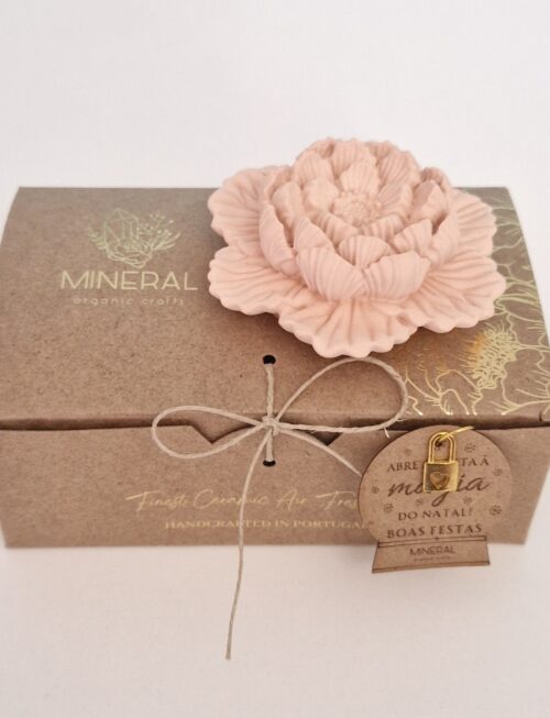 Flor de Lótus Coral - Cerâmica Perfumada da Mineral Organic Crafts