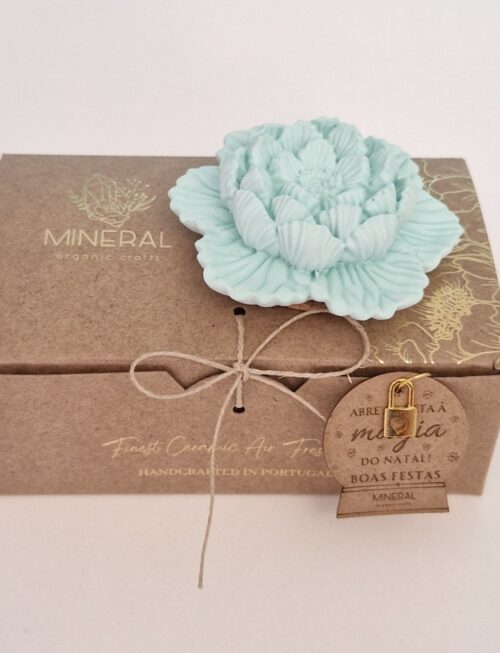 Flor de Lótus Menta - Cerâmica Perfumada da Mineral Organic Crafts