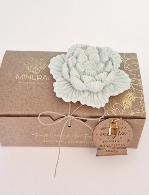Flor de Lótus Verde - Cerâmica Perfumada da Mineral Organic Crafts
