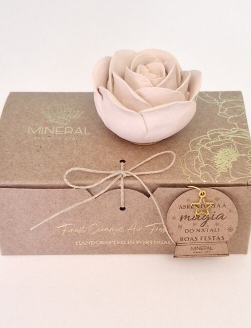 Rosa chá bege - Cerâmica Perfumada da Mineral Organic Crafts