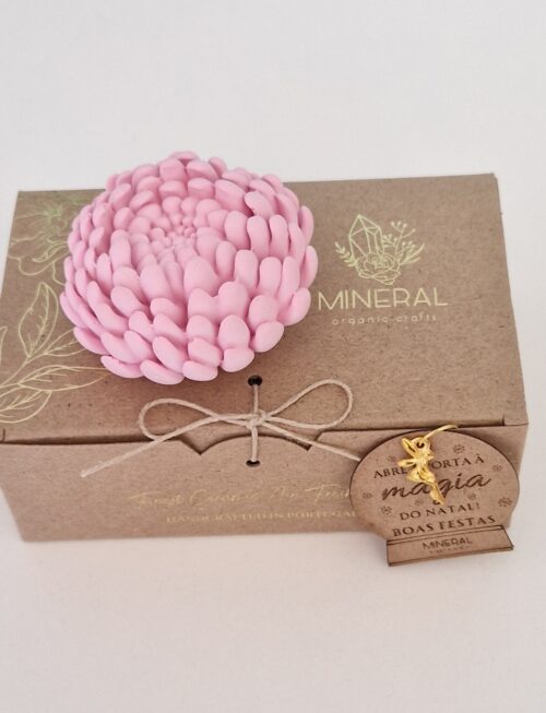 Dália rosa fechada - Cerâmica Perfumada da Mineral Organic Crafts