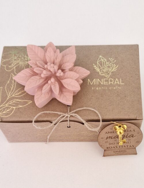 Flor de Natal Rosa Velho - Cerâmica Perfumada da Mineral Organic Crafts