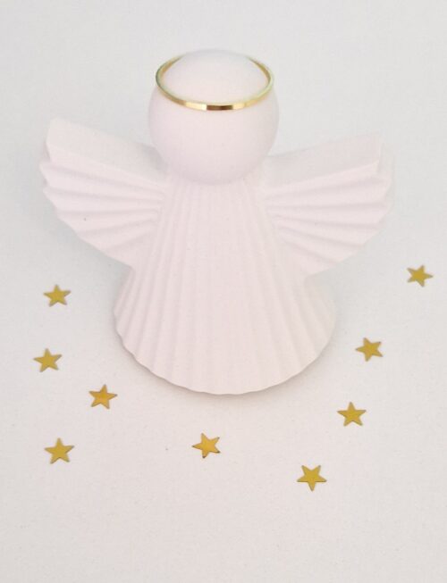 Anjo textura cone gelado - Cerâmica Perfumada da Mineral Organic Crafts