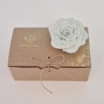 Rosa achatada verde - Cerâmica Perfumada da Mineral Organic Crafts