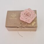 Rosa achatada rosa velho - Cerâmica Perfumada da Mineral Organic Crafts
