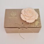 Camélia ondulada laranja - Mineral Organic Crafts
