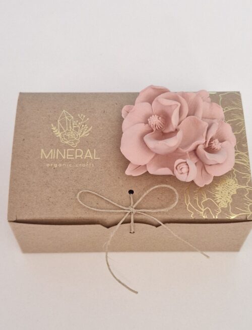 Rebento de Magnólia Rosa Velho - Cerâmica Perfumada da Mineral Organic Crafts