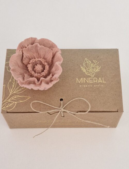 Papoila fechada rosa velho - Cerâmica Perfumada da Mineral Organic Crafts