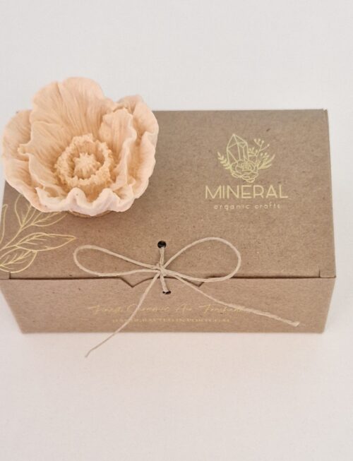 Papoila fechada alaranjada - Cerâmica Perfumada da Mineral Organic Crafts