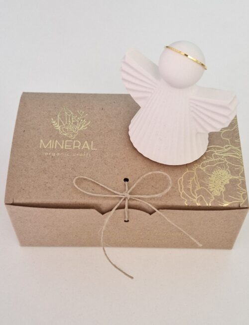 Anjo textura cone gelado - Cerâmica Perfumada da Mineral Organic Crafts