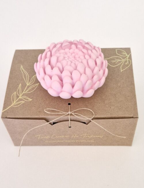 Dália grande fechada rosa - Cerâmica Perfumada da Mineral Organic Crafts