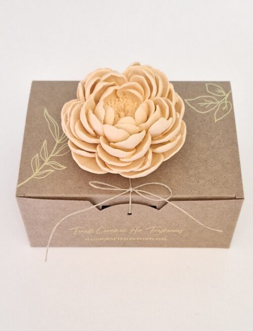 Camélia fechada laranja - Mineral Organic Crafts