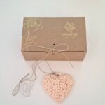 Coração florido laranja - Cerâmica Perfumada da Mineral Organic Crafts