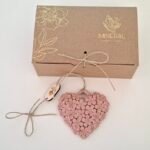 Coração florido rosa velho - Cerâmica Perfumada da Mineral Organic Crafts