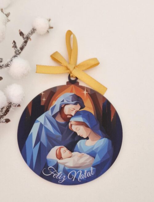 Bola Natal em acrílico – Sagrada Família