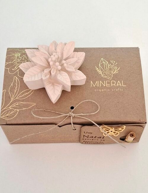 Flor de Natal Bege - Cerâmica Perfumada da Mineral Organic Crafts
