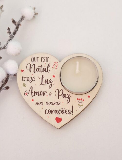 Porta vela - Luz, Amor e Paz