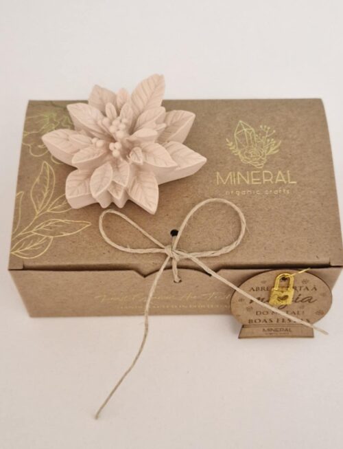 Flor de Natal Bege - Cerâmica Perfumada da Mineral Organic Crafts