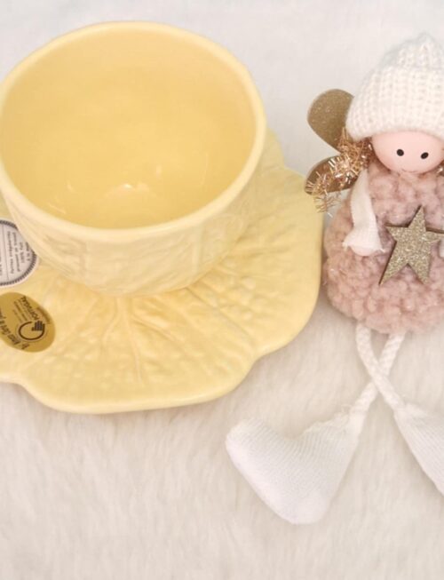 Chávena + Pires amarela by mimoso