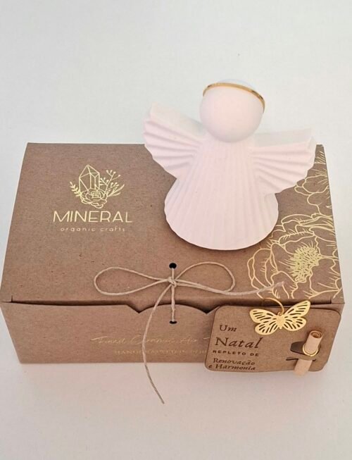 Anjo textura cone gelado - Cerâmica Perfumada da Mineral Organic Crafts